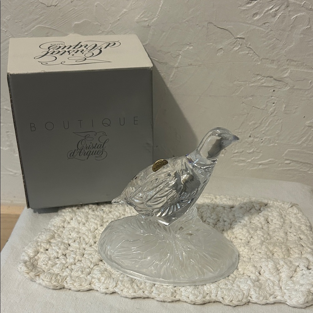 Vintage Cristal d'Arques Partridge figurine.